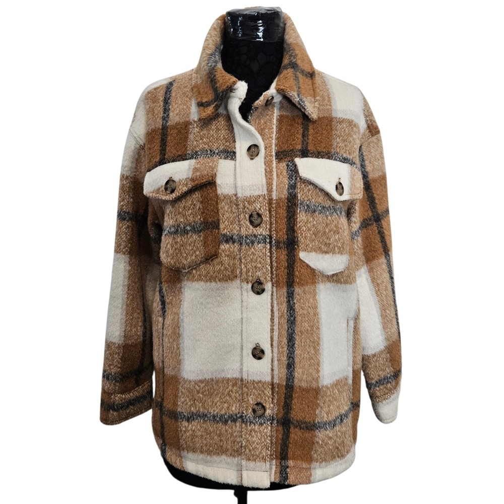 Avec Les Filles Plaid Shacket Thick heavyweight Overshirt/Shacket  Jacket Size L
